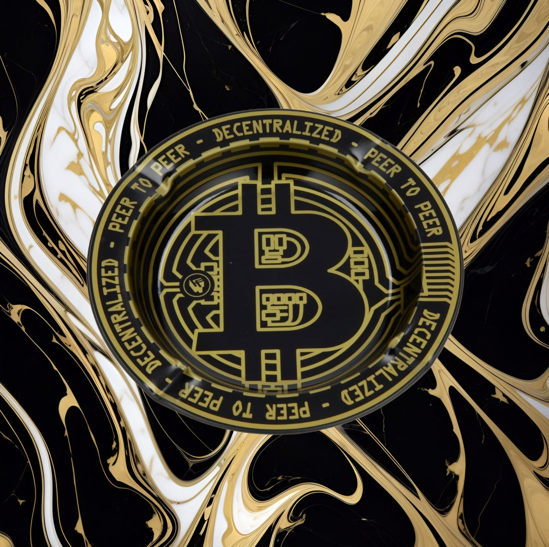 CENDRIER METAL BITCOIN