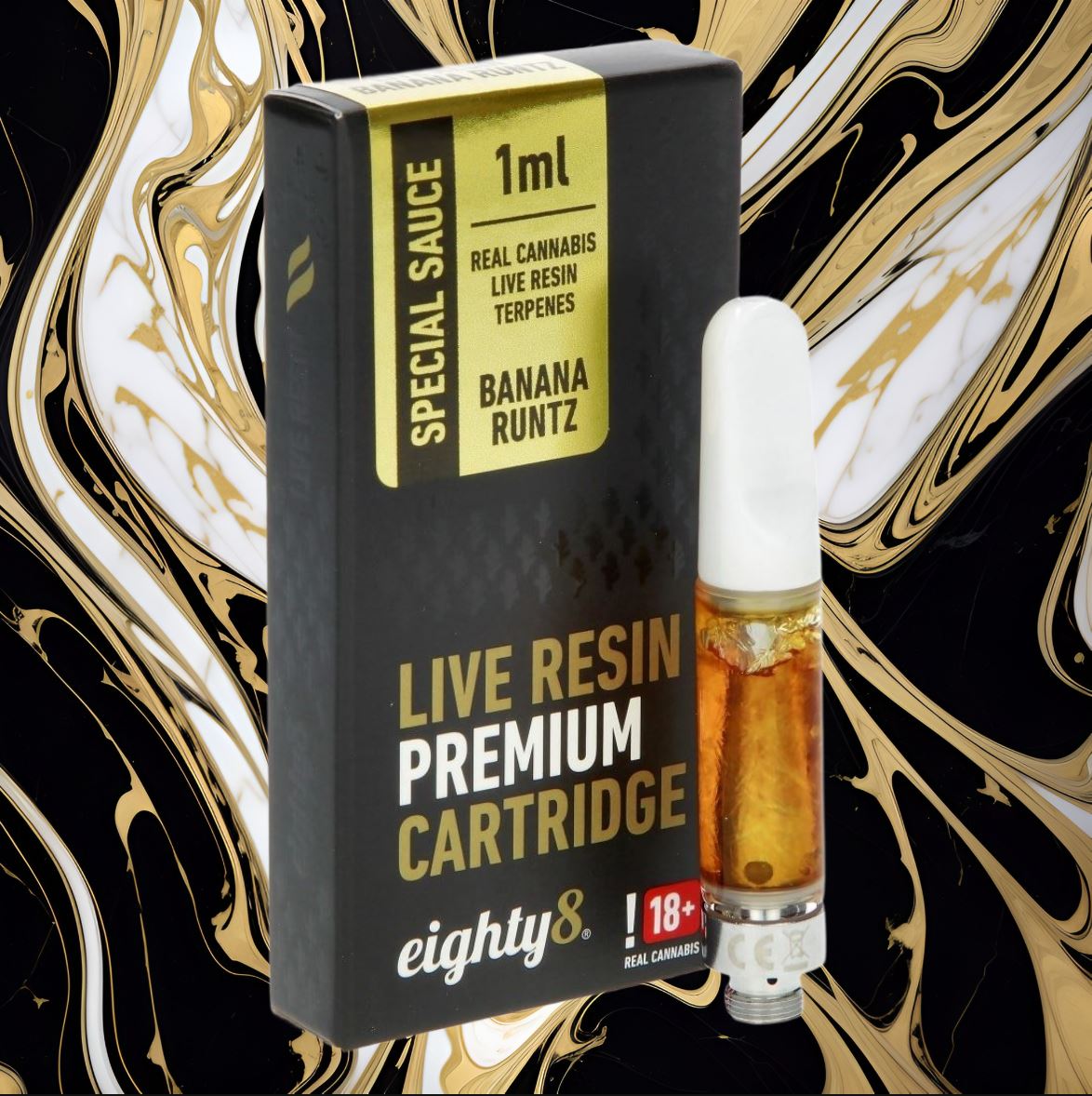 CARTOUCHE EIGHTY8 RESINE BANANA RUNTZ 1ML - SosFafvape