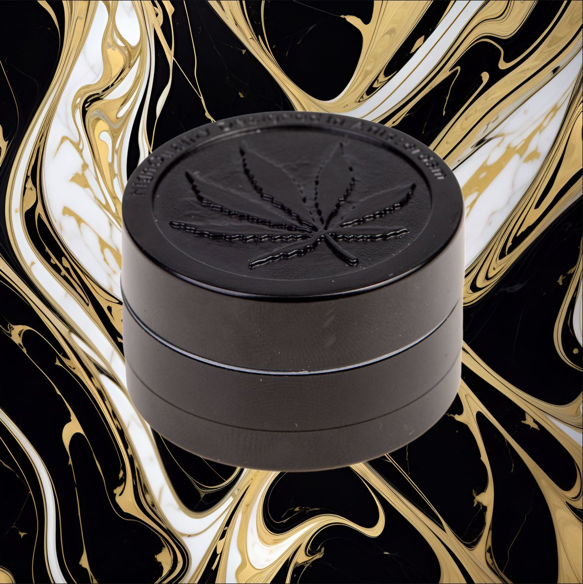 GRINDER RAGGA LEAF BLACK METAL 40MM - SosFaf